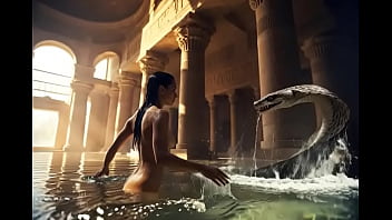 Arqueolooga tomando banho nua