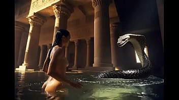 Arqueolooga tomando banho nua