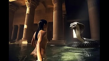 Arqueolooga tomando banho nua