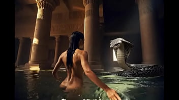 Arqueolooga tomando banho nua