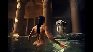 Arqueolooga tomando banho nua