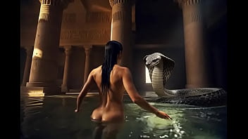Arqueolooga tomando banho nua
