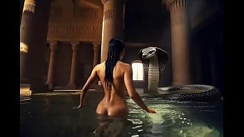 Arqueolooga tomando banho nua