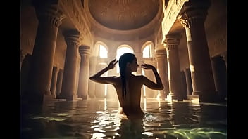 Arqueolooga tomando banho nua