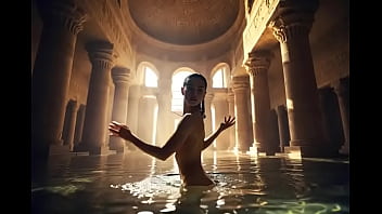 Arqueolooga tomando banho nua