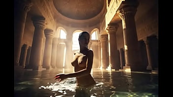 Arqueolooga tomando banho nua