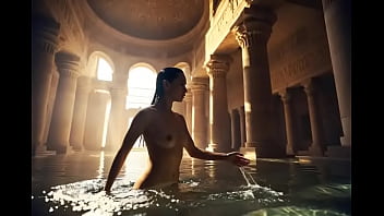 Arqueolooga tomando banho nua