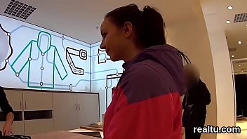 Fantastic czech kitten was seduced in the mall and drilled in pov