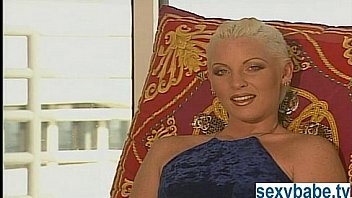 Super hot blonde by the pool