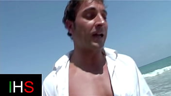 Horny male fucks a beautiful mulatto at the seaside
