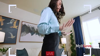 Stepmom fucks stepson on a stream he was constnatly filming her naked