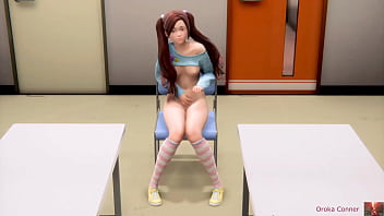 Classroom from masturbation to lesbian scissoring demo