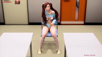 Classroom from masturbation to lesbian scissoring demo