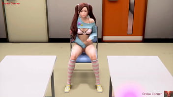 Classroom from masturbation to lesbian scissoring demo