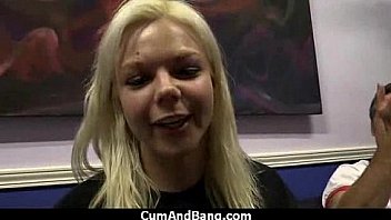 Swallowing sperm makes her horny 15