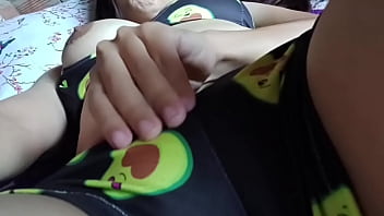 The charming porn actress yuliethgomez in a swimsuit while touching her wet vagina