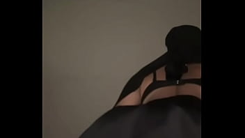 Muslim slut in hijab smacks her fat arab ass & moans while bouncing that filthy butt alone