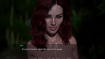 The lust city #04 beautiful red head strips in jungle and gives me hot blowjob and massive pussy creampie