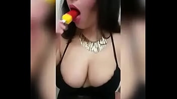 Fat bitch consuming carbohydrates