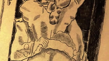 Retro erotic drawings