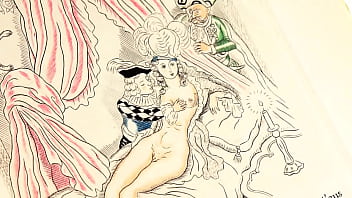 Retro erotic drawings