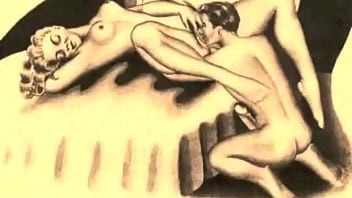 Retro erotic drawings