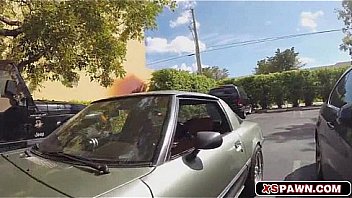 Horny hot blonde babe sucking huge hard meat