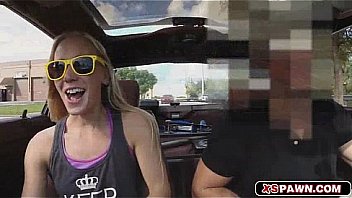 Horny hot blonde babe sucking huge hard meat