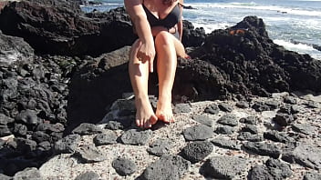 Foot Fetish From My Seductive Stepmom On A Public Beach thumbnail