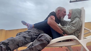 Accidental blowjob how well the neighbour sucks i cum in her mouth hidden on the community terrace Accidental blowjob how well the neighbour sucks i cum in her mouth hidden on the community terrace