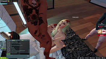 Comendo a casada na frente do marido