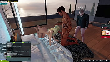 Comendo a casada na frente do marido