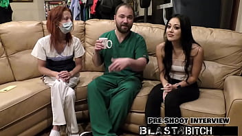 Blaire celeste sucks dick and gets pussy blasted with cum nurses pov