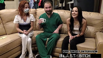 Blaire celeste sucks dick and gets pussy blasted with cum nurses pov