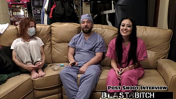 Blaire celeste sucks dick and gets pussy blasted with cum nurses pov