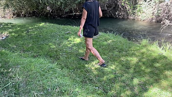 Compilation of public peeng in nature showing pads pov free