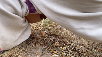 Compilation of public peeng in nature showing pads pov free