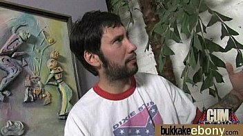 Cum loving teen enjoys huge bukkake 6