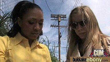 Cum loving teen enjoys huge bukkake 6