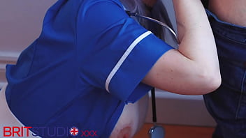 Alternative nurse gets eaten and swallows a load