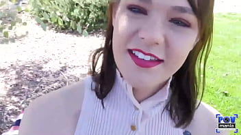 Sailor luna wouldn't mind to blow miles long's cock at the park