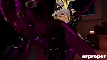 Vrchat a deamon a robot and a dragon have hot 3way