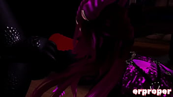 Vrchat a deamon a robot and a dragon have hot 3way