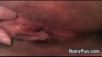 Nice and hairy pussy teasing up close