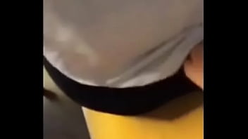 College student gets a nasty thong wedgie in class