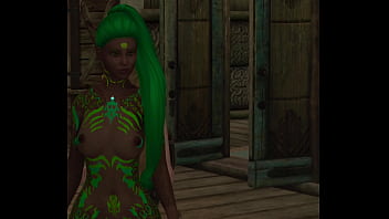 Fantasy slut fern fucks jarl and others inside of town keep