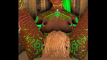 Fantasy slut fern fucks jarl and others inside of town keep