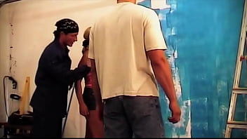 A dp with the painters for this horny slut