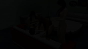 The stepfather has a good time with his step daughters while the mother works