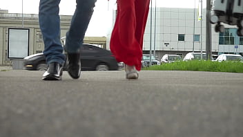 Gorgeous tourist baby doll gets covered in cum after stranger dp sex gp3103